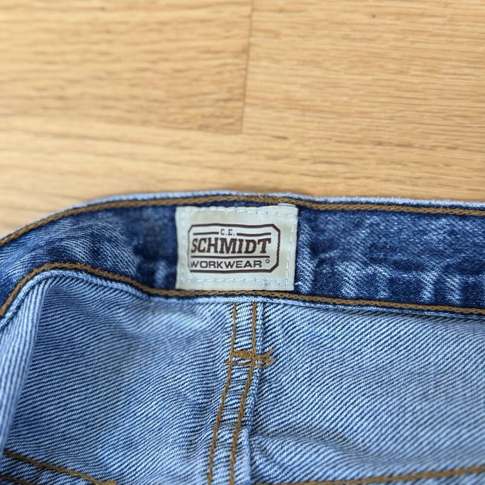 Schmidt Workwear Straight Leg Jeans 36x34 Medium Wash 100% Cotton Utility Denim - Picture 3 of 15